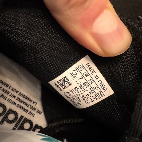 Adidas Streetball Shoes Mens Size 7.5 Black Gray Retro Leather Suede EE4968 - Picture 7 of 7